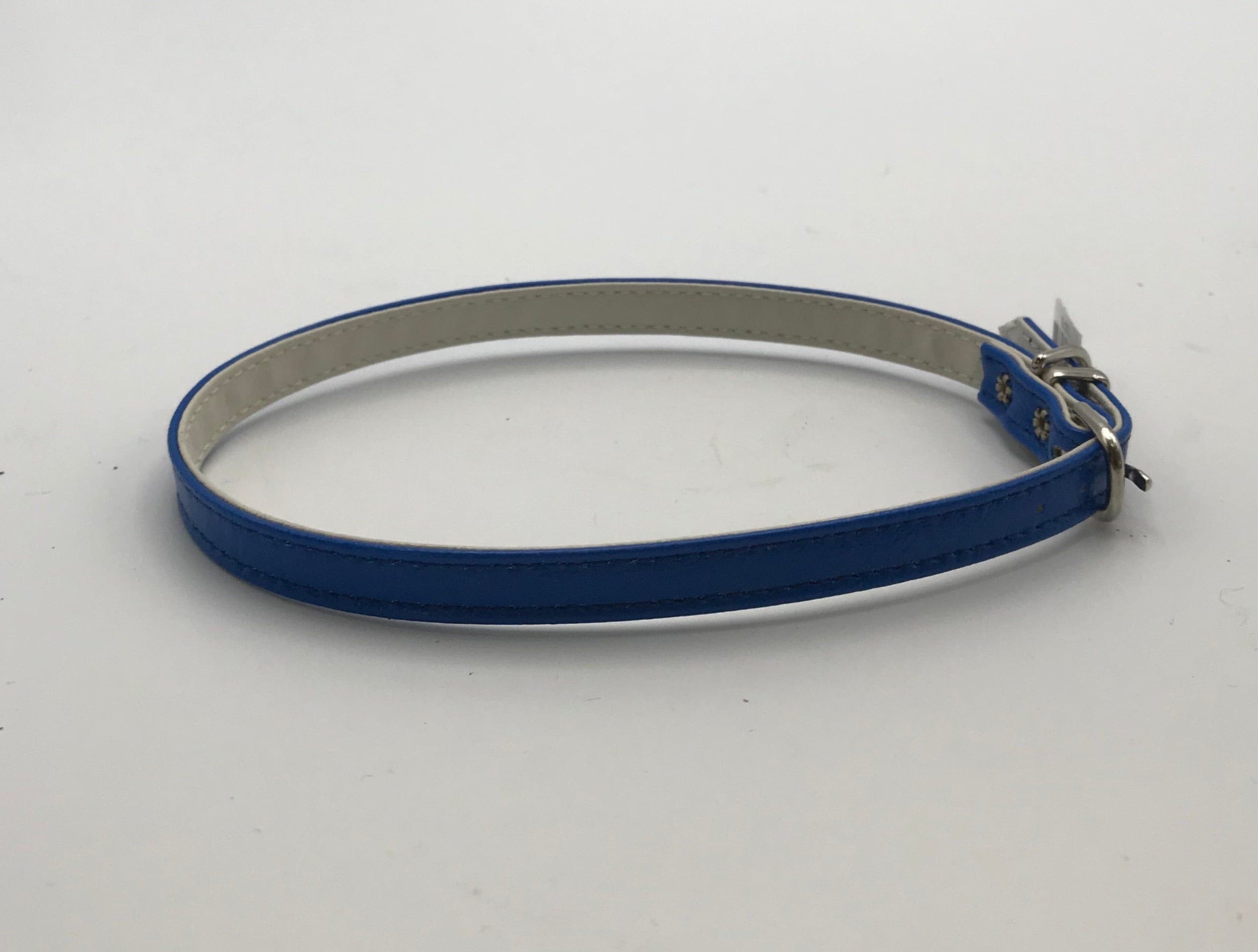 Vinyl Blue Slider Dog Collar