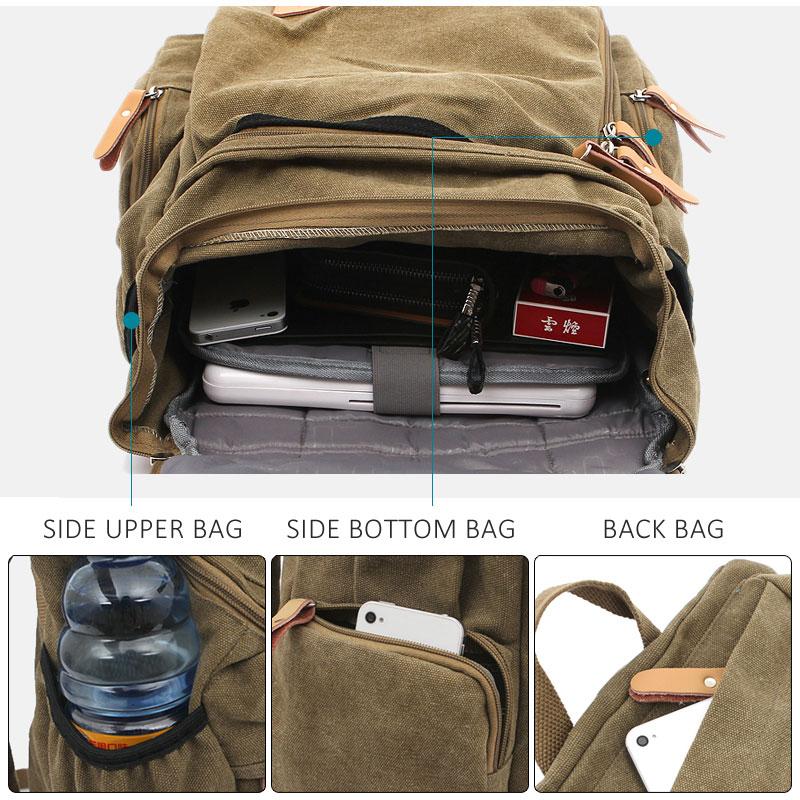 Large Canvas Travel Backpack