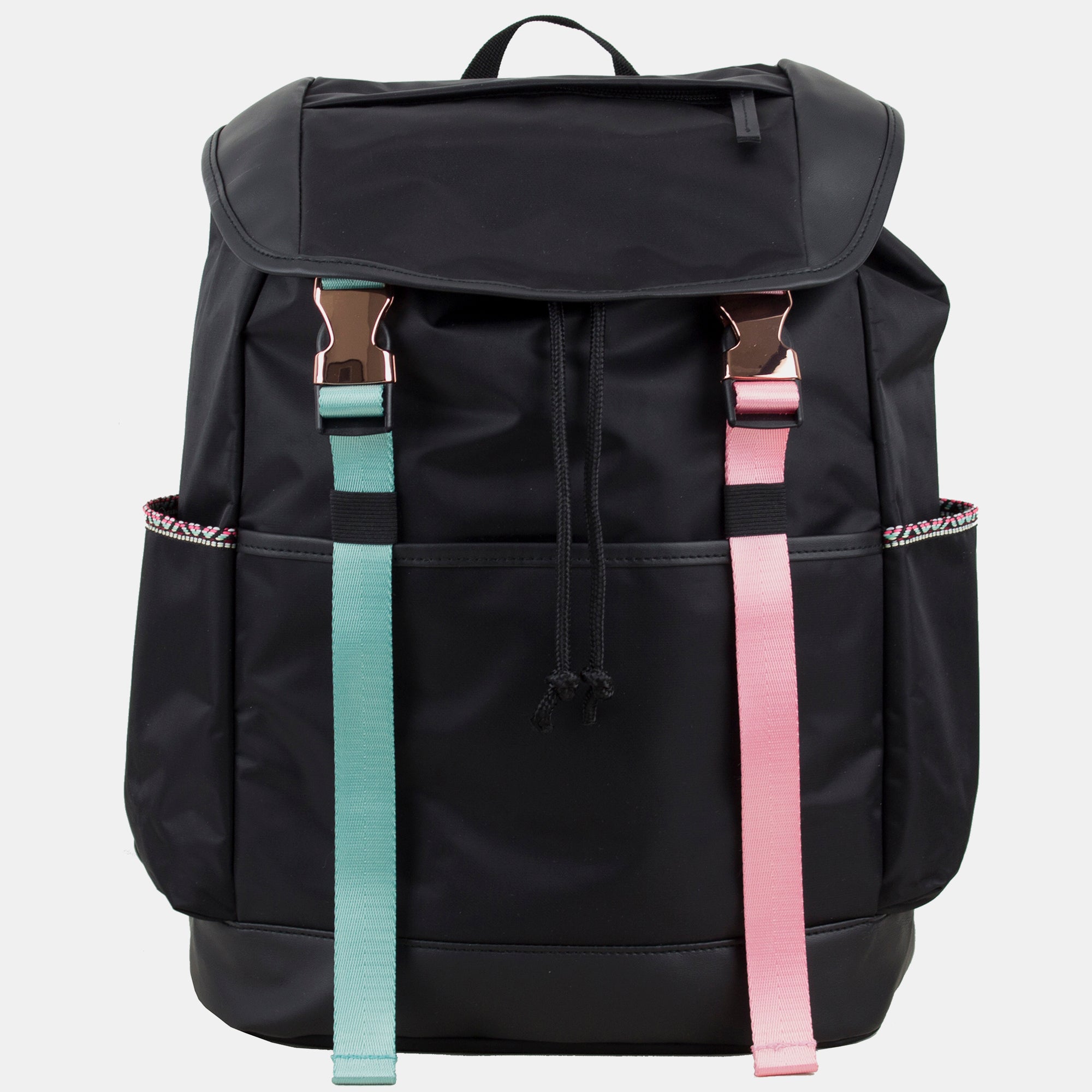 Fuel Drawstring Backpack With Double Rose Gold Buckles