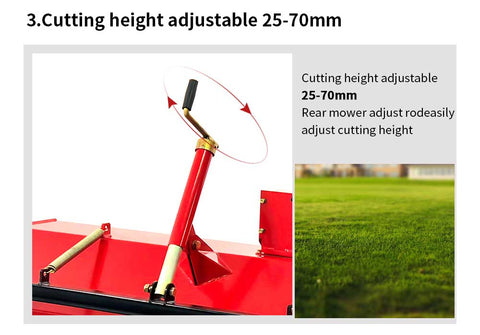 Mowing height adjustment lever
