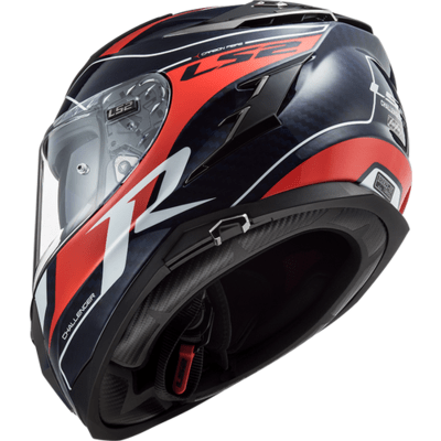 Full Face Street Helmet Carver - Gloss Blue Carbon - Challenger Carbon by LS2