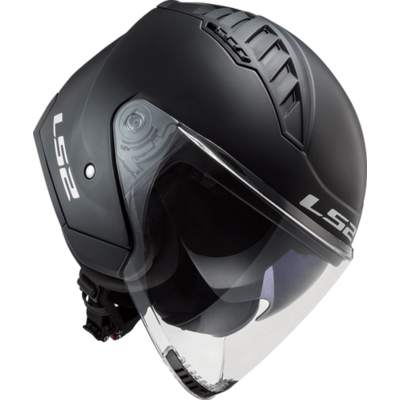 Open Face Helmet Solid - Matte Black - Copter by LS2