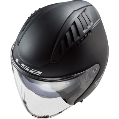 Open Face Helmet Solid - Matte Black - Copter by LS2