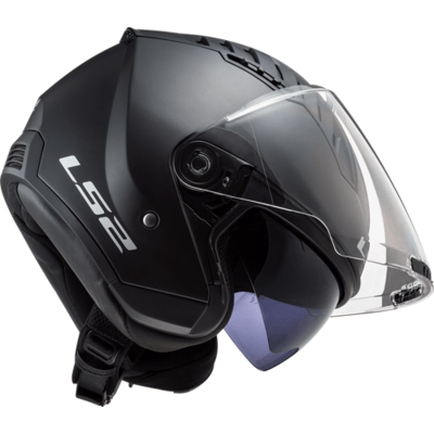 Open Face Helmet Solid - Matte Black - Copter by LS2