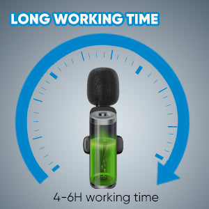 Apexel K9 Wireless Lavalier Microphone