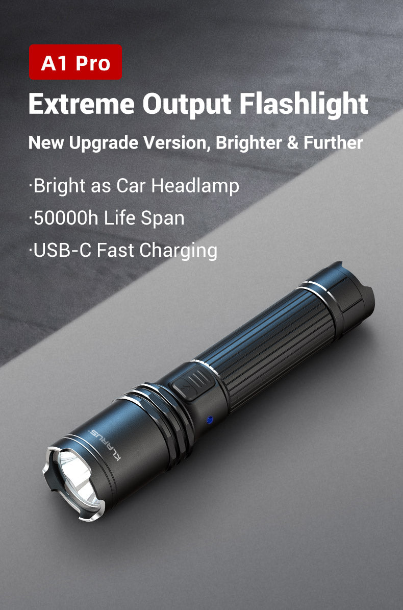 A1 PRO taktische Taschenlampe mit superlanger Laufzeit