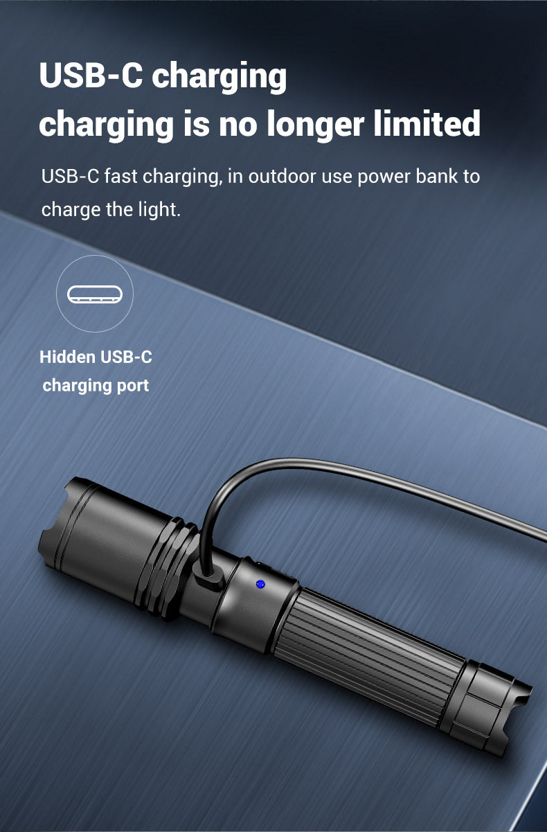 USB-C-Schnellladung und superlange Laufzeit