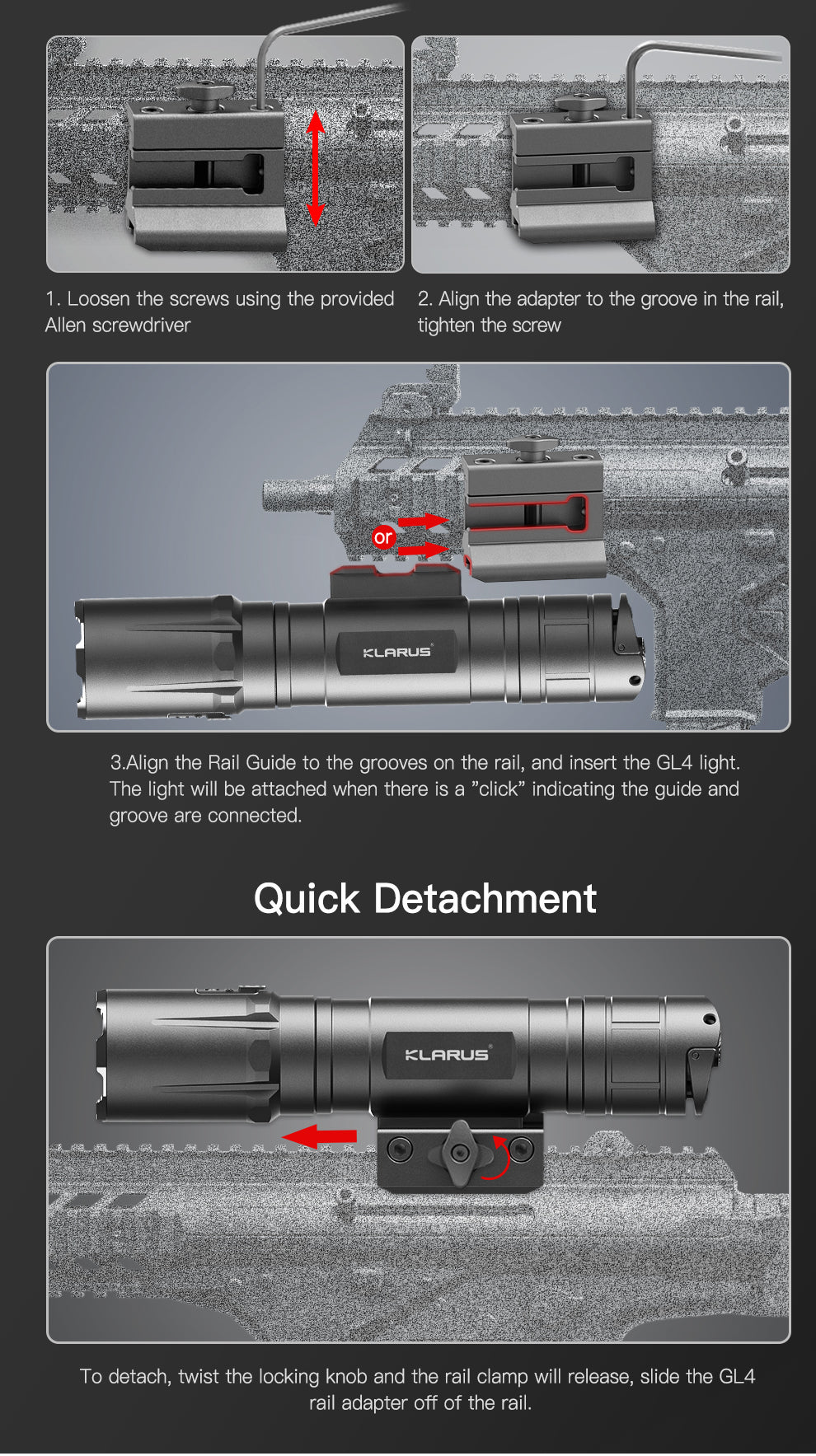 Klarus GL4 3300lm Weapon-mounted Light – KLARUS Store