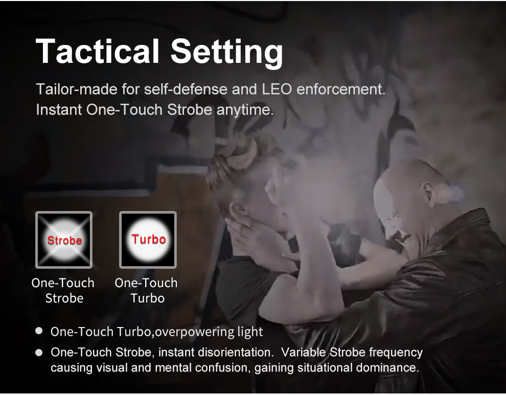 one touch strobe tactical setting