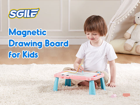SGILE Magnetic Drawing Board Toy for Kids, Large Doodle Board