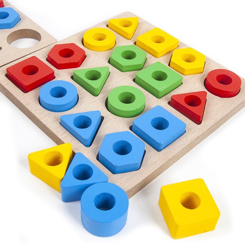 Shape Color Geometric Matching Game Kids Color Sensory Educational Toy