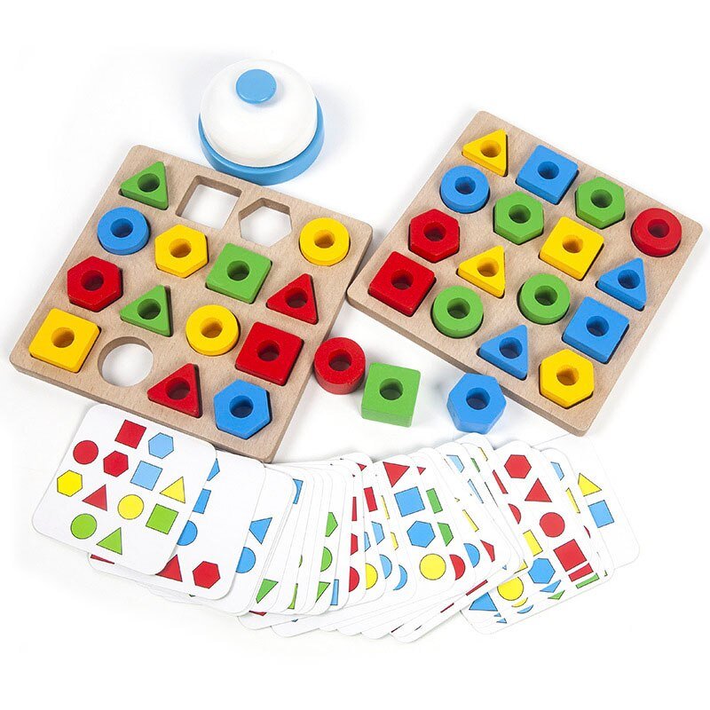 Shape Color Geometric Matching Game Kids Color Sensory Educational Toy