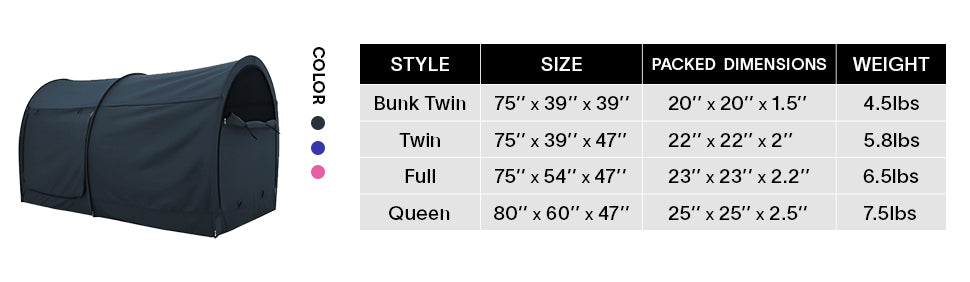 Alvantor/Leedor Privacy Pop Up Tent Canopy Bed Bunk Twin/Full/Queen Size for Girls/boys