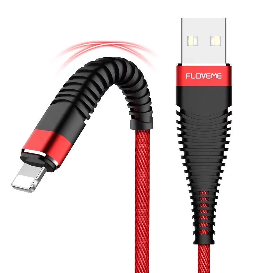 Floveme Lightning iPhone Charger Cable,1M/3.5ft Nylon Braided Lead USB Fast Charging Cable Cord Compatible with iPhone