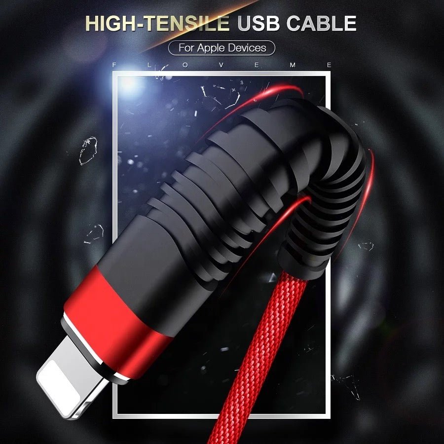 Floveme Lightning iPhone Charger Cable,1M/3.5ft Nylon Braided Lead USB Fast Charging Cable Cord Compatible with iPhone