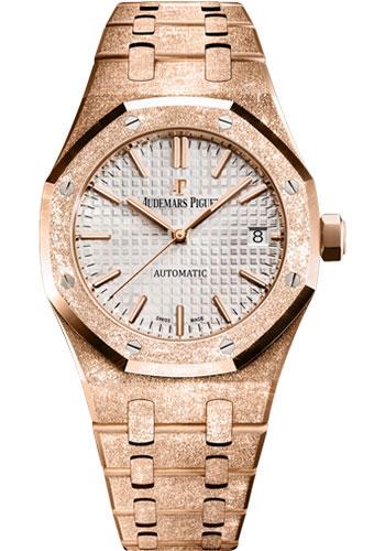 Audemars Piguet Royal Oak Frosted Gold Watch-Silver Dial 37mm-15454OR.GG.1259OR.01