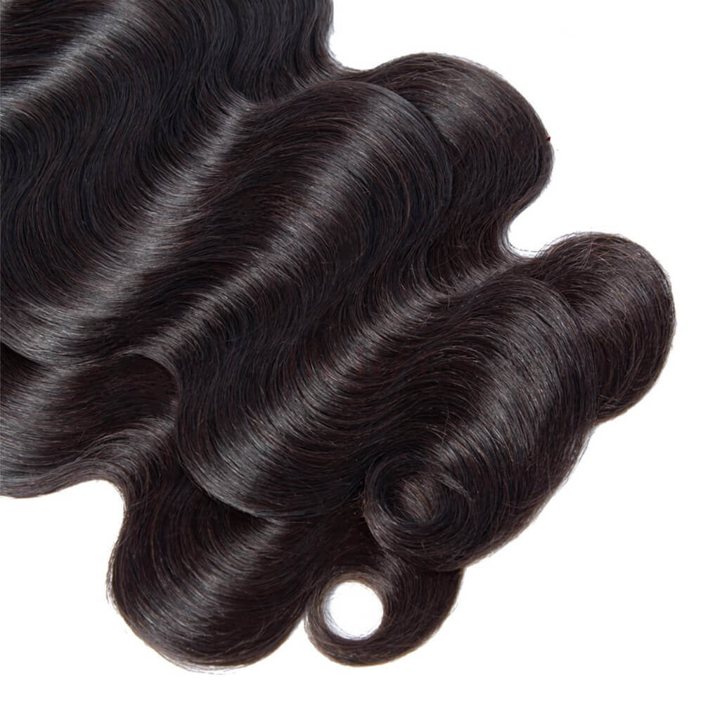 Virgin Peruvian Body Wave Hair 3 Bundles With Lace Closure