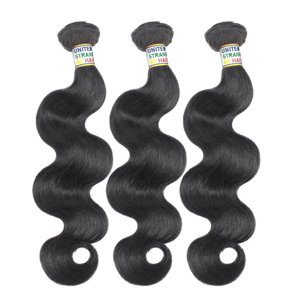 Virgin Peruvian Body Wave Hair 3 Bundles With Lace Closure