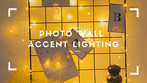 photo wall accent lighting fairy lights