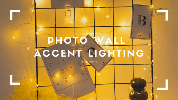 photo wall accent lighting fairy lights