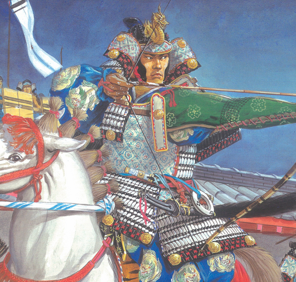Samurai shoting yumi from horseback