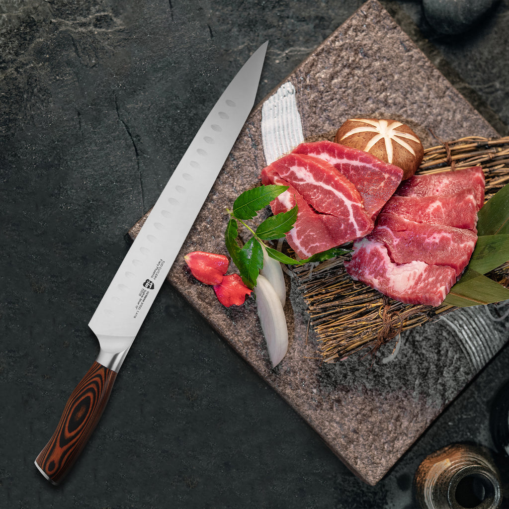 Tuo Cutlery, Sujihiki Knife, Japanese Knife, Asian Knife, Premium High Carbon Stainless Steel, Full Tang, Ergonomics handle, Meat Knife, Slicing Knife, Carving Knife