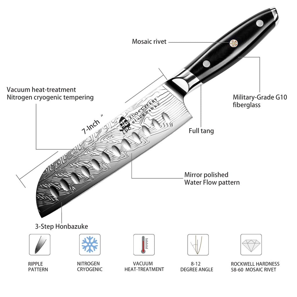 Santoku knife, Santoku, Japanese knife, tuo cutlery, kitchen knives, cutlery