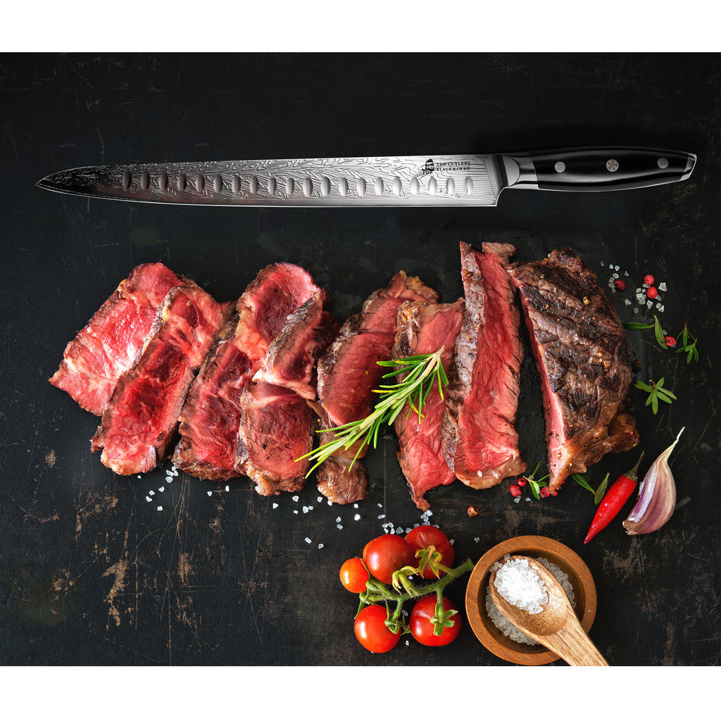 slicing knife, slicer, kitchen slicer, meat knife, ham knife, knives, cutlery, TUO cutlery
