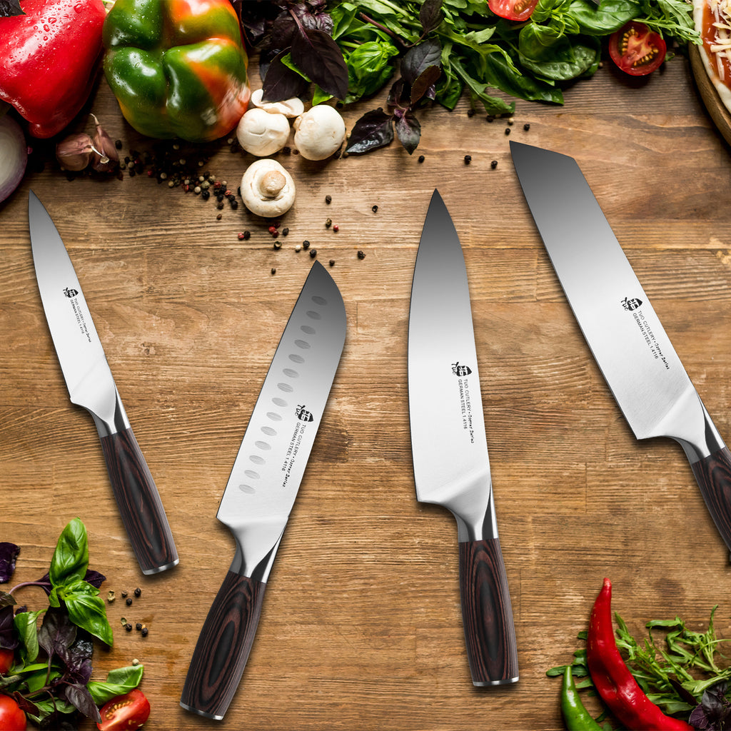 Tuo Cutlery, Utility Knife, Mini Chef’s Knife, Premium High Carbon Stainless Steel, Full Tang, Ergonomics handle, Multipurpose Knife, Versatile Knife, Small Kitchen Knife, Fruit and Vegetable Cutting Knife