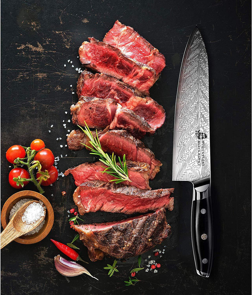 Tuo Cutlery, Professional Chef Knife, Kitchen Knife, High Carbon Stainless Steel, Razor Sharp blade, Gyuto, Full Tang, Chef’s Knife, Pakkawood Handle