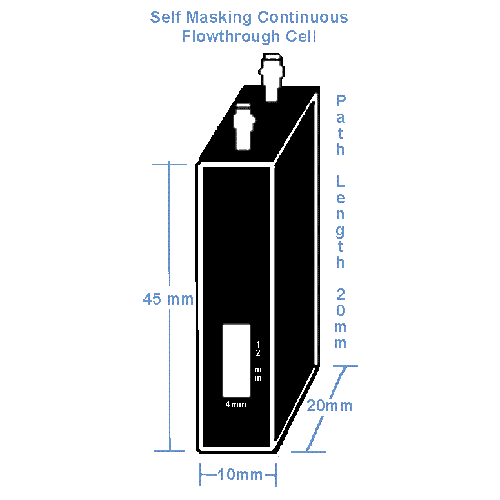 Azzota? Flowthrough Cuvette, 20mm Pathlength, 4x12mm Inside Width