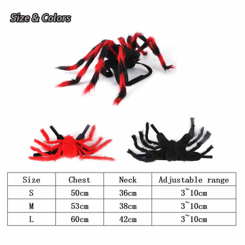 Pet Halloween/Christmas Chest Back Creative Spider Transformation Costume