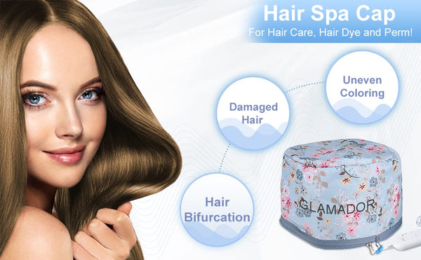 GLAMADOR 110V Haarpflege Kappe, Thermal Cap für Home Nourishing Hair Spa Haarpflege w / 2 Ebene Temperaturkontrolle