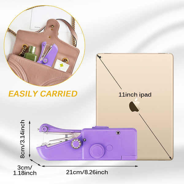 Mini macchina da cucire a mano, batteria 31PCS / alimentazione USB per riparazioni in movimento con cucitura a mano fai-da-te