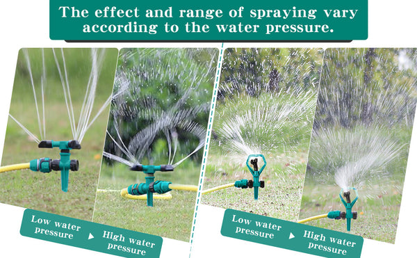 2 Set Garden Lawn Sprinkler w/ 2 pcs 360 Degree Rotary Butterfly Sprinklers 3,000 Sq. Ft Coverage