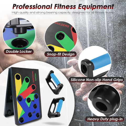 Foldable Multi-functional Push Up Rack Board Abdominal Muscle Exercise Equipment