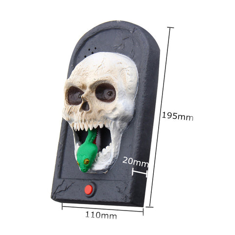 Halloween Doorbell Luminous Sound Plastic Trick Witch Skull Vampire Prop Doorbell