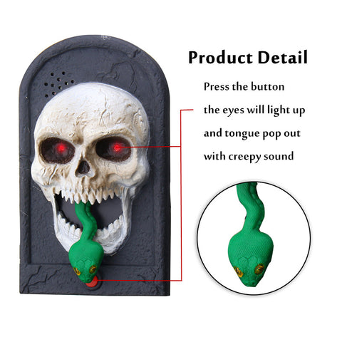 Halloween Doorbell Luminous Sound Plastic Trick Witch Skull Vampire Prop Doorbell