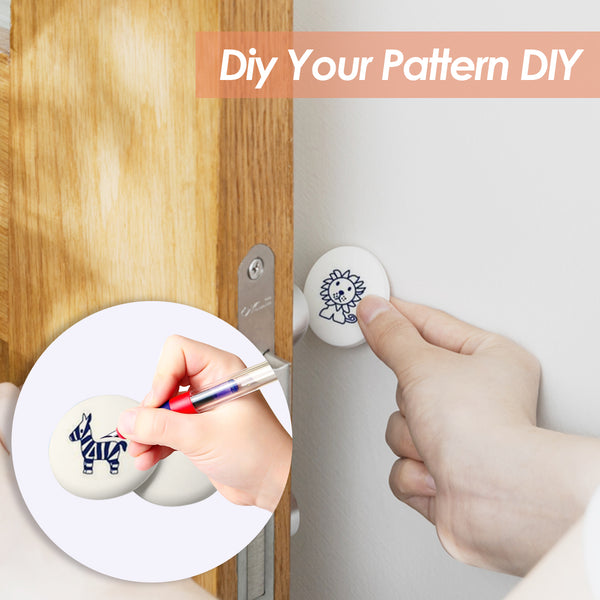 Door Stopper Wall Protector, 62 PCS Silicone Self-adhesive Door Knob Guard Noise Dampening Buffer