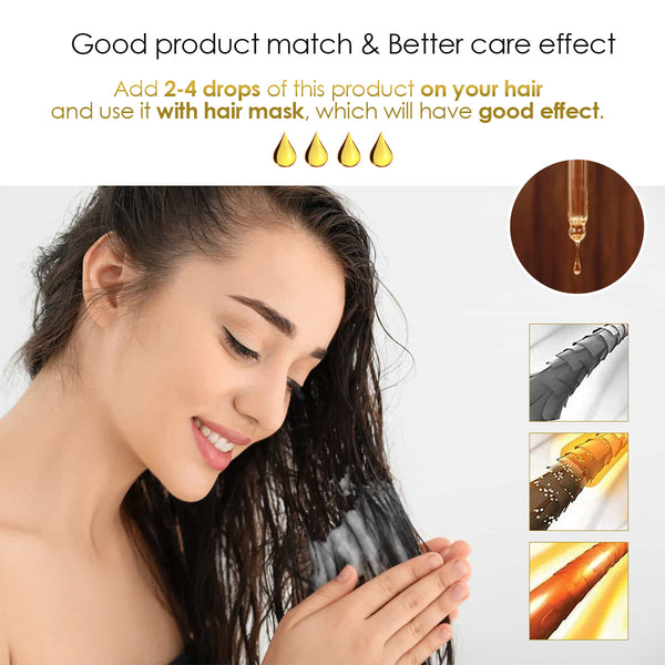 LuckyFine ha aggiornato 3pcs 30ml parrucchiere olio essenziale, aiuto per il trattamento dei capelli per la crescita dei capelli