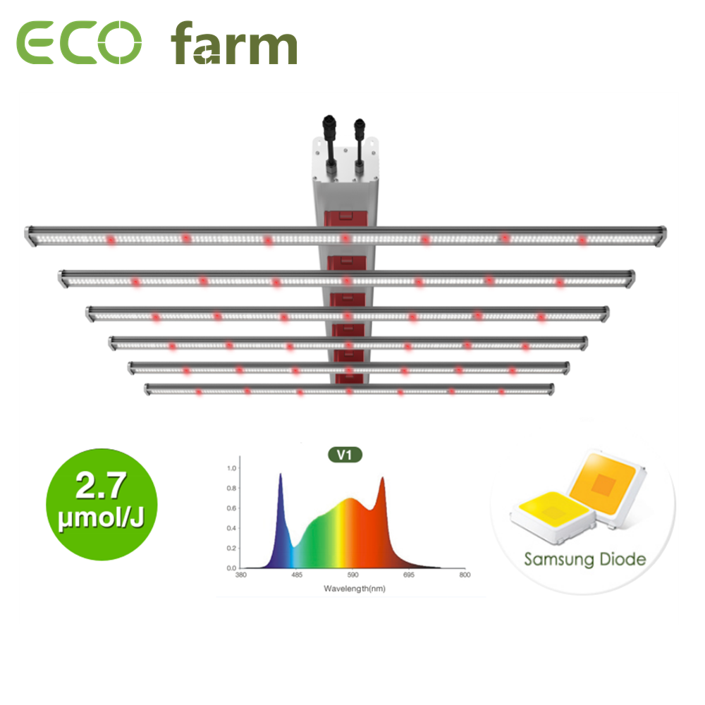 ECO Farm 660W/760W/900W LED Light Strips With Samsung 301B+ Osram Chips Full Spectrum Greenhouse LED Grow Light