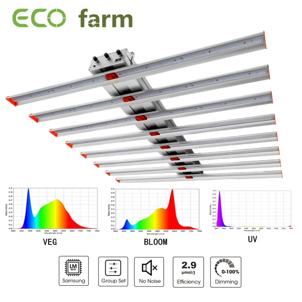 ECO Farm ECOZ Pro 700W/1000W LED Grow Light Strips With Samsung 301H Chips Separately UV+IR Control