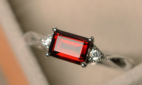 A beautiful ring featuring the January birthstone, Garnet