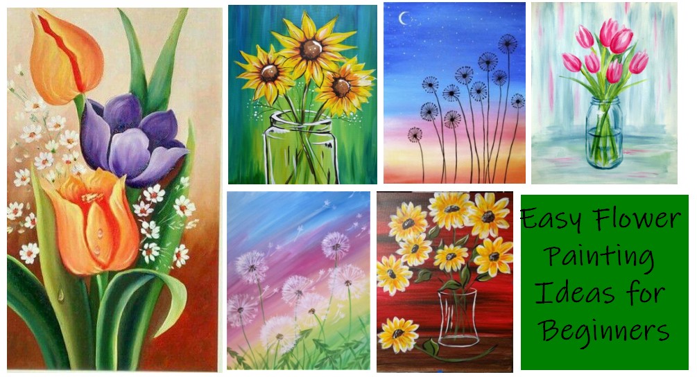 Easy Flower Painting Ideas for Beginners, Easy Acrylic Flower Paintings, Simple Flower Painting Ideas for Kids, Easy Flower Canvas Paintings, Simple Abstract Flower Art