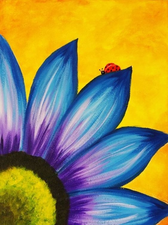 Easy Flower Painting Ideas for Beginners, Easy Acrylic Flower Painting
