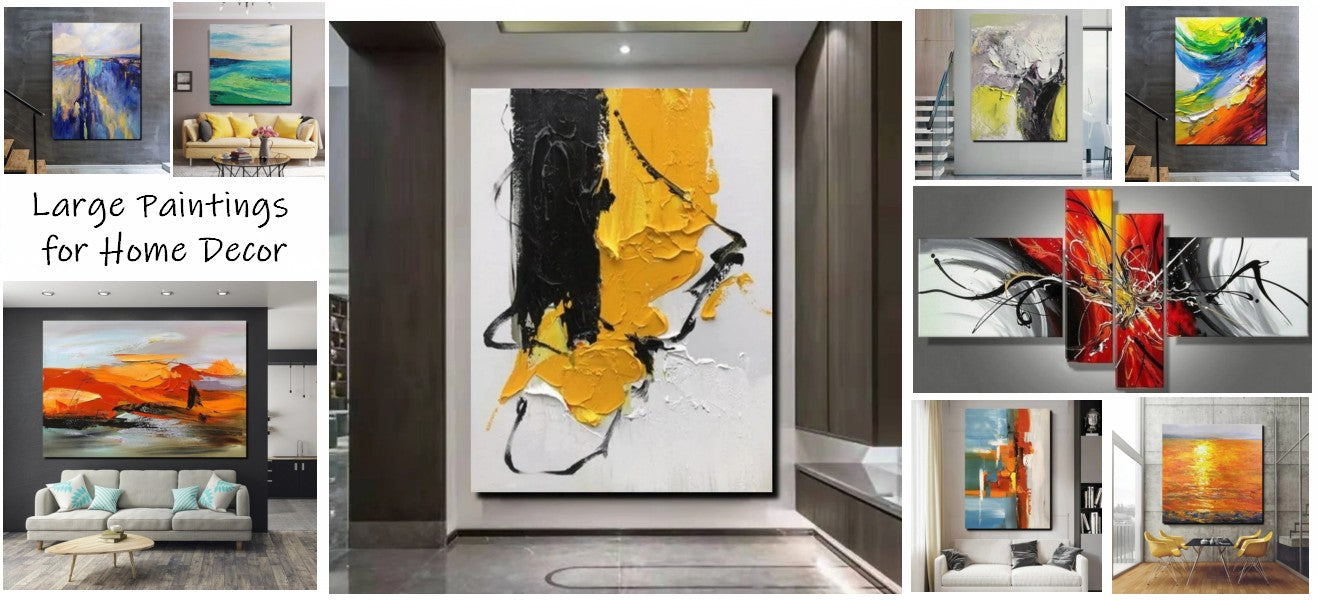 Abstract Paintings Behind Sofa, Modern Abstract Paintings, Acrylic Painting on Canvas, Large Paintings for Living Room, Simple Modern Art, Canvas Paintings for Bedroom, Buy Art Online
