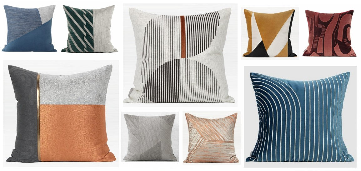 Modern sofa pillows, decorative modern throw pillows, contemporary modern pillows, geometric modern throw pillows, fancy modern sofa pillows, modern throw pillows for living room, gray modern sofa pillows, blue modern throw pillows