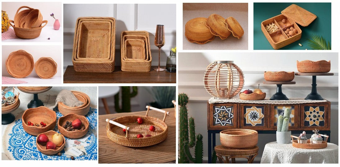 Storage baskets for kitchen shelf, kitchen storage ideas, pantry storage baskets, woven storage baskets for kitchen, rattan storage baskets, round storage baskets, pantry organization, wicker storage baskets for kitchen