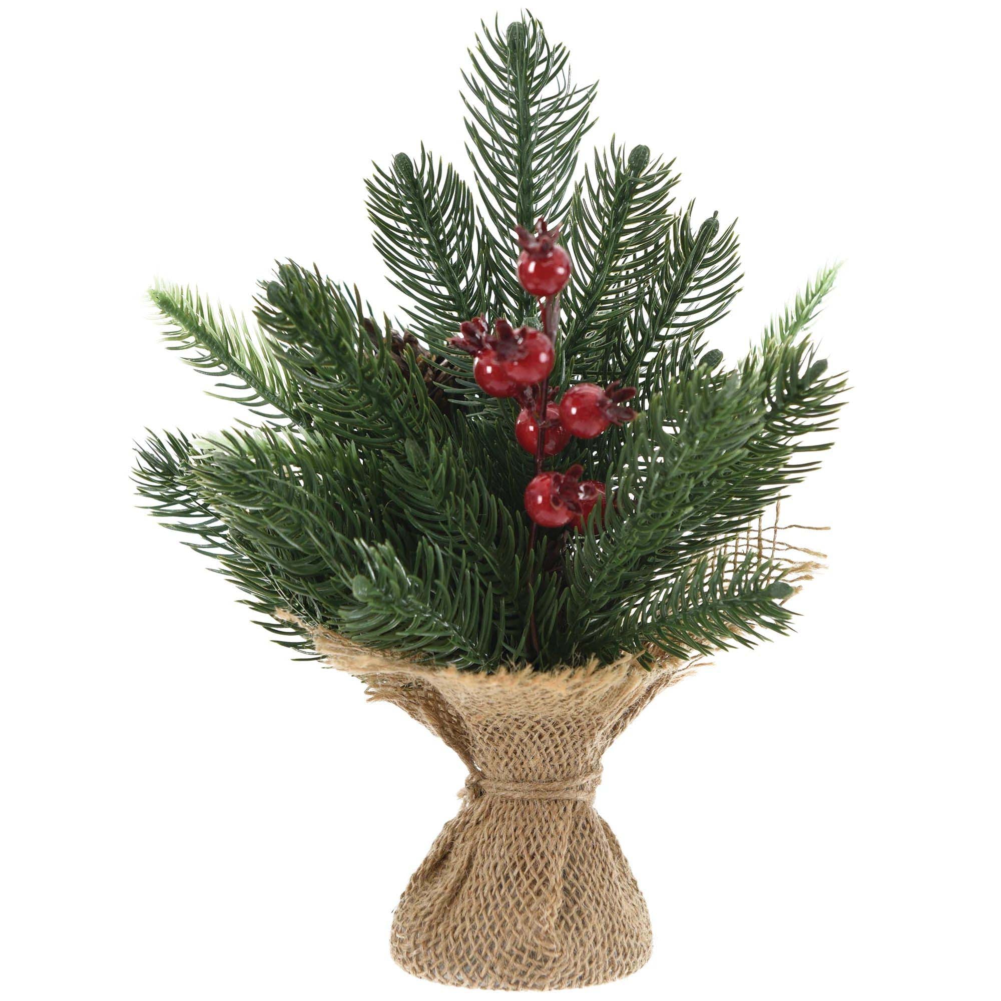 Christmas Faux Pine Tabletop Decoration, 10 Inches, 1 Count