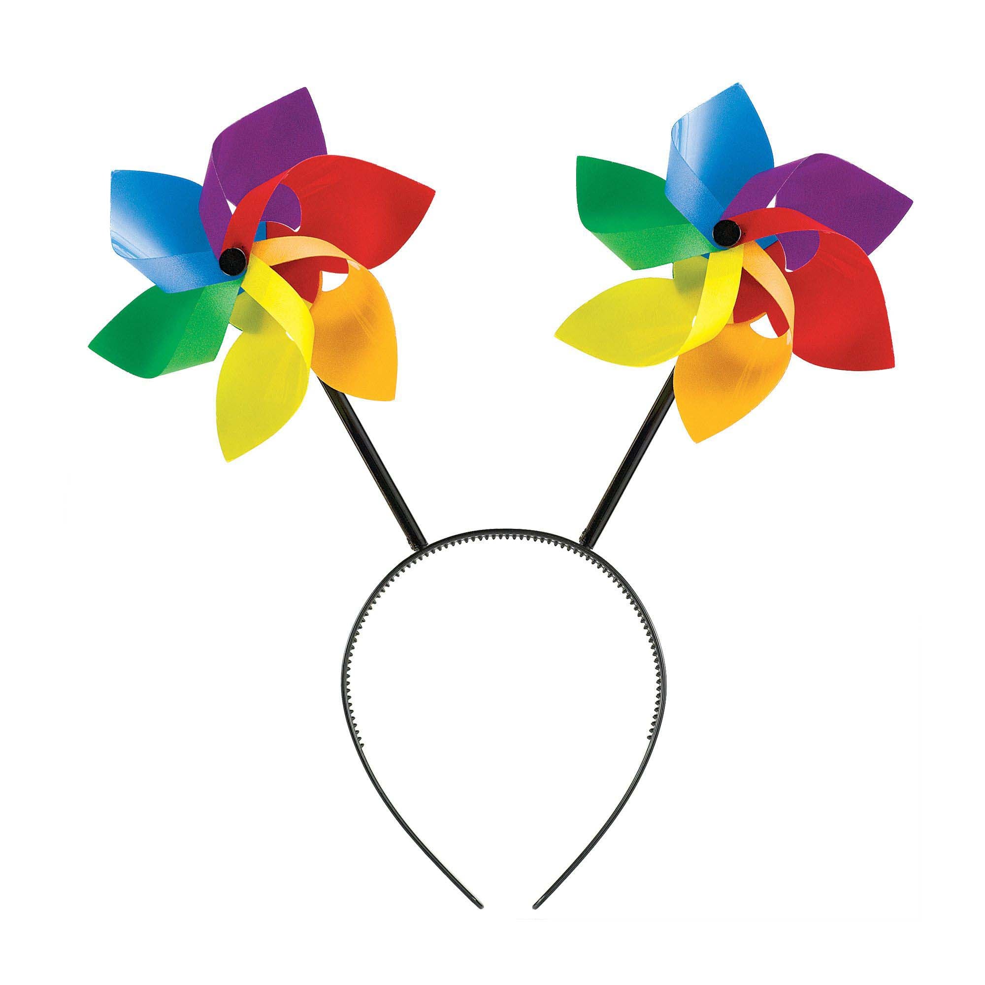Pride Day Rainbow Pinwheel Headbopper, 1 Count